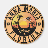 Anna Maria Island Florida Beach Retro Souvenir Magneet (Voorkant)