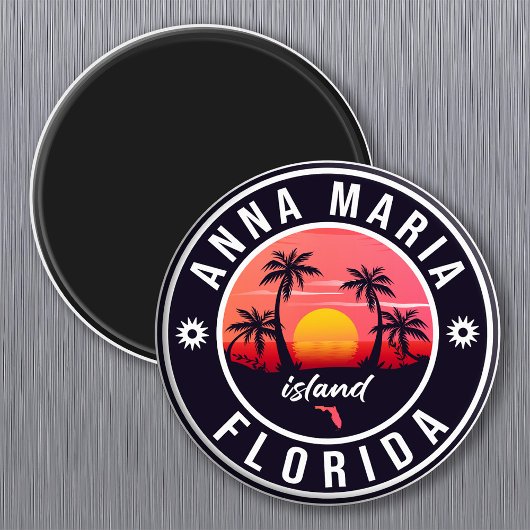 Anna Maria Island Florida Beach Retro Souvenir Magneet