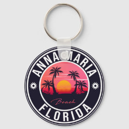 Anna Maria Island Florida Beach Retro Souvenir Sleutelhanger