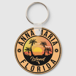 Anna Maria Island Florida Beach Retro Souvenir Sleutelhanger