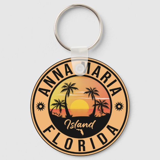 Anna Maria Island Florida Beach Retro Souvenir Sleutelhanger (Voorkant)