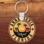 Anna Maria Island Florida Beach Retro Souvenir Sleutelhanger (Voorkant)