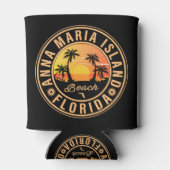 Anna Maria Island Florida Beach Retro Sunset 60s Blikjeskoeler (Achterkant)