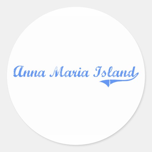 Anna Maria Island Florida Classic Design Ronde Sticker (Voorkant)