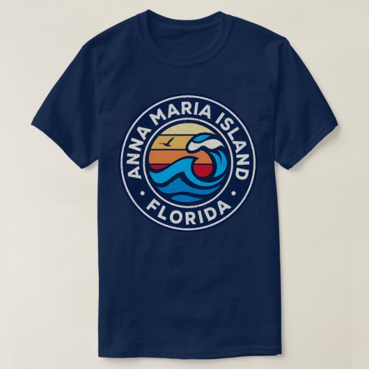 Anna Maria Island Florida Fl Nautische golven T-sh T-shirt (Design voorkant)