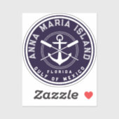 Anna Maria Island Florida marine Oars Anchor Sticker (Vel)