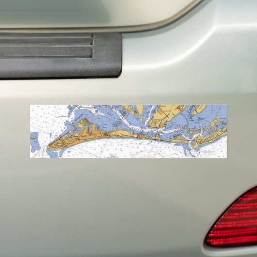 Anna Maria Island Florida Nautical Chart sticker (Op auto)