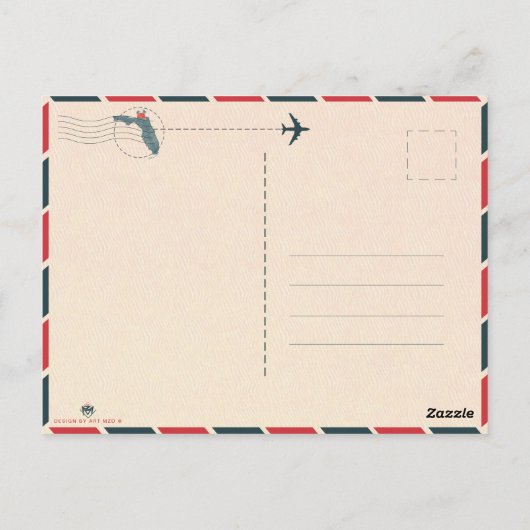 Anna Maria Island Florida Palm Tree Beach  Briefkaart (Achterkant)