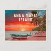 Anna Maria Island Florida Palm Tree Beach Briefkaart (Voorkant)