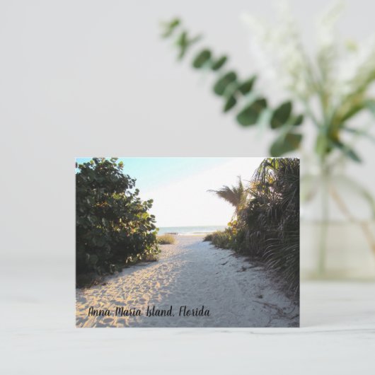 Anna Maria Island Florida - strand - zon Briefkaart (Staand voorkant)