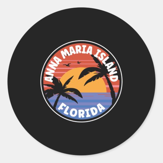 Anna Maria Island - Florida Sunrise Ronde Sticker (Voorkant)