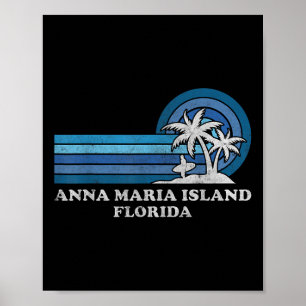 Anna Maria Island Florida Vintage Familie Zomer Va Poster