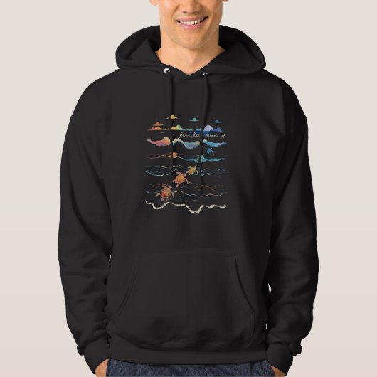 Anna Maria Island Florida Zee Schildpad Lover Beac Hoodie (Voorkant)