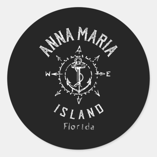 Anna Maria Island Florida Zeilen Ronde Sticker (Voorkant)