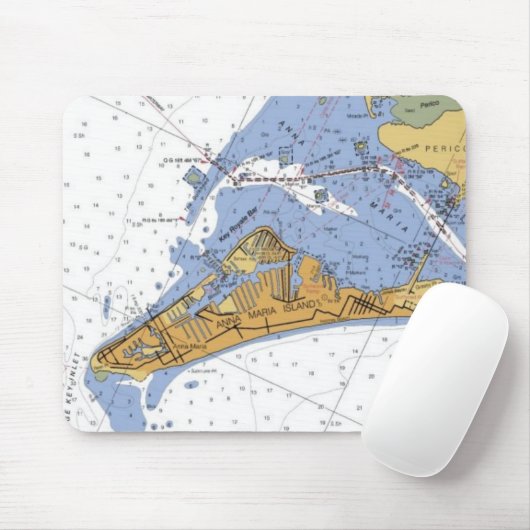 Anna Maria Island Nautical Chart Muismat (Met muis)