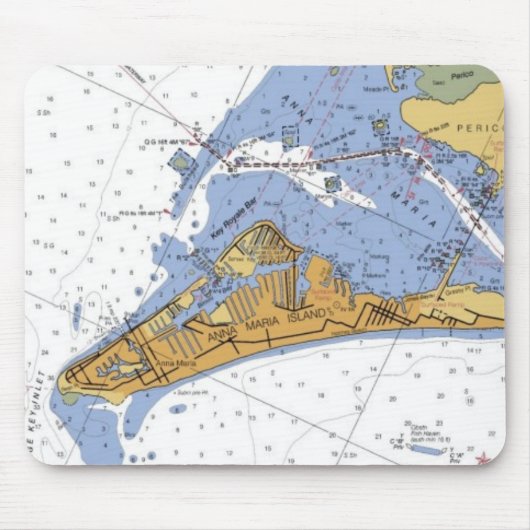 Anna Maria Island Nautical Chart Muismat (Voorkant)