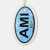 Anna Maria Island - Oval Design. Keramisch Ornament (Links)