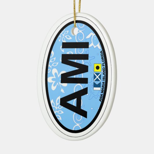 Anna Maria Island - Oval Design. Keramisch Ornament (Links)