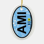 Anna Maria Island - Oval Design. Keramisch Ornament (Voorkant)