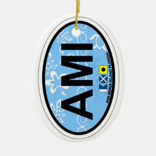 Anna Maria Island - Oval Design. Keramisch Ornament