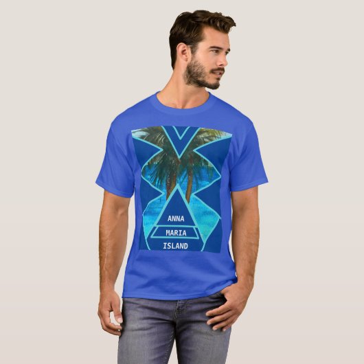 Anna Maria Island Palm Tree T-Shirt (Voorkant volledig)
