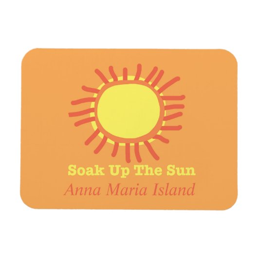 Anna Maria Island Soak up the Sun Flexible Magnet Magneet (Horizontaal)