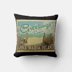 Anna Maria Island Strand Reis uit het verleden Kussen