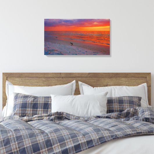 Anna Maria Island Sunset Waterverf Canvas Afdruk (Insitu (Slaapkamer))
