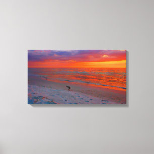 Anna Maria Island Sunset Waterverf Canvas Afdruk