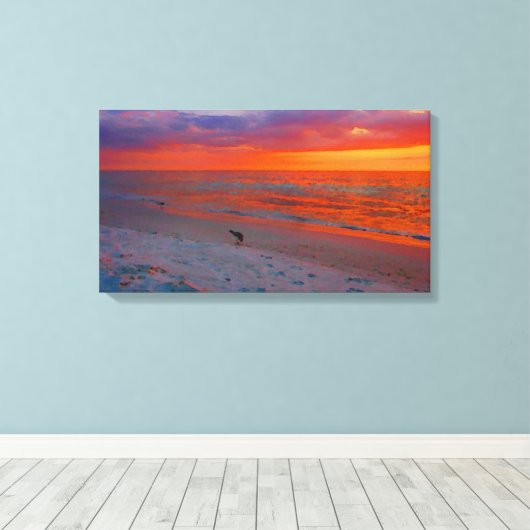 Anna Maria Island Sunset Waterverf Canvas Afdruk (Insitu (Houten vloer))