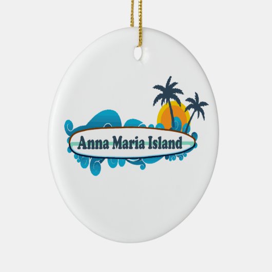 Anna Maria Island - Surf Design. Keramisch Ornament (Rechts)