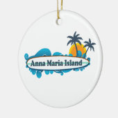 Anna Maria Island - Surf Design. Keramisch Ornament (Links)