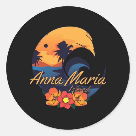 Anna Maria Island Travel Ronde Sticker (Voorkant)