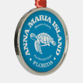 Anna Maria Island (zee schildpad) Metalen Ornament (Rechts)