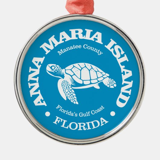 Anna Maria Island (zee schildpad) Metalen Ornament (Voorkant)