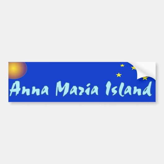 Anna Maria Stars en Sun Bumpersticker (Voorkant)