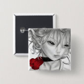 Anna Marie Vierkante Button 5,1 Cm (Voorkant /achterkant)