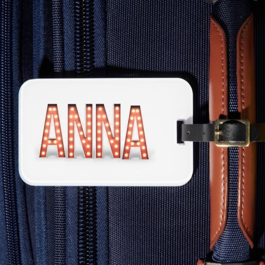 Anna Marquee Lights Bagagelabel (Voorkant Insitu 4)