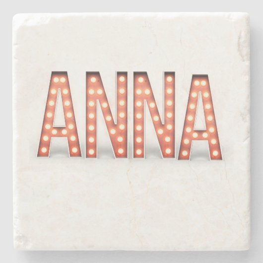 Anna Marquee Lights Stenen Onderzetter (Voorkant)