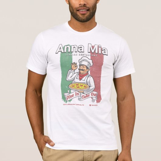 Anna Mia Italiaans restaurant -  verhit T-shirt (Voorkant)
