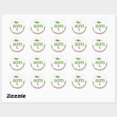 Anna Murray Uitnodigingen Ronde Sticker (Vel)