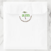 Anna Murray Uitnodigingen Ronde Sticker (Tas)