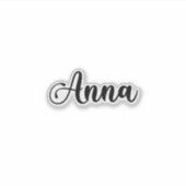 Anna Naam - Handgeschreven kalligrafie Sticker (Voorkant)