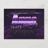 Anna Name Vorname lila Postkarte Geburtstag Briefkaart (Voorkant)