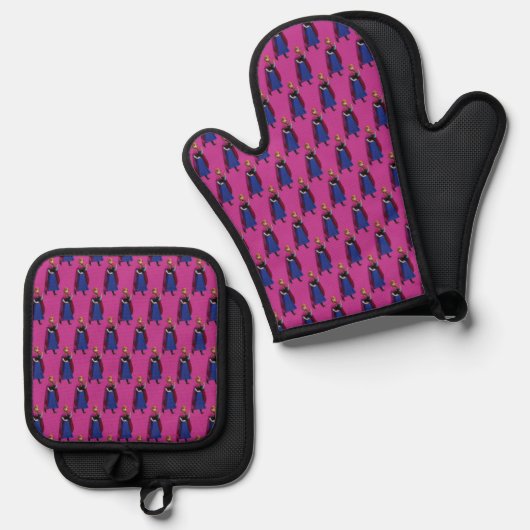 Anna Oven Mitt & Pot Holder Set (Voorkant / Achterkant)