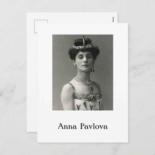 Anna Pavlova Briefkaart (Voorkant / Achterkant)