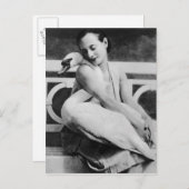 Anna Pavlova met haar huisdier zwaan Jack, c.1905 Briefkaart (Voorkant / Achterkant)