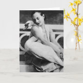 Anna Pavlova met haar huisdierenzwaan Jack, c.1905 Kaart (Gele Bloem)