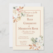 Anna Prashan First Rice Ceremony Floral Kaart (Voorkant)