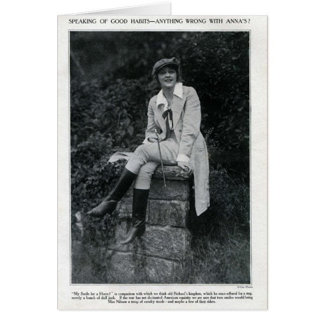 Anna Q. Nilsson 1917-kaart met portretkaart (Voorkant)